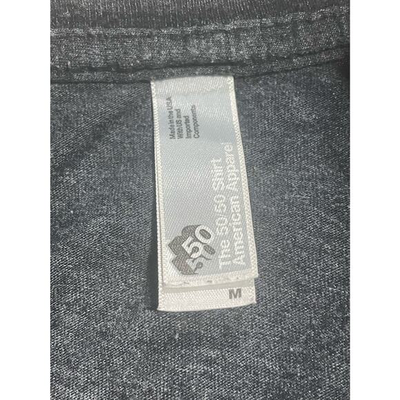 American Apparel Unisex Size M 1% Talent 99% Muscles Short Sleeve T-Shirt Black - Picture 5 of 8